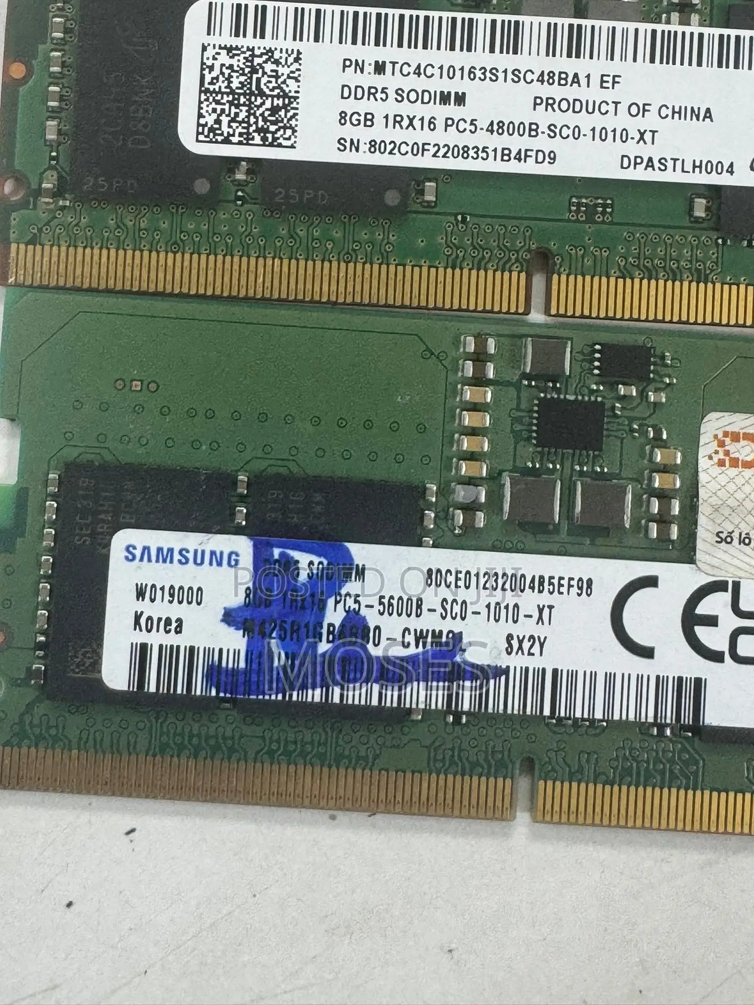 Ram 8gb Ddr5 - Moses Price: TSh 320,000 on Jiji.co.tz [Ilala]