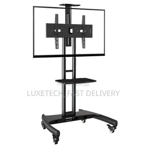 North Bayou Mobile TV Stand With Wheels – 32" to 75" Screens