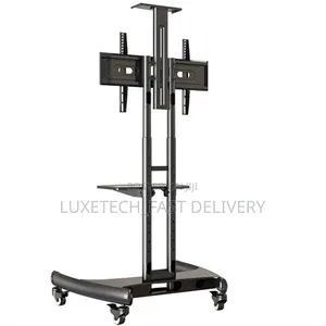 North Bayou Mobile TV Stand With Wheels – 32" to 75" Screens