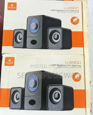 ​Kisonli U-2900 USB Gaming Speaker 2.1 - Bass Nguvu & Sauti Safi