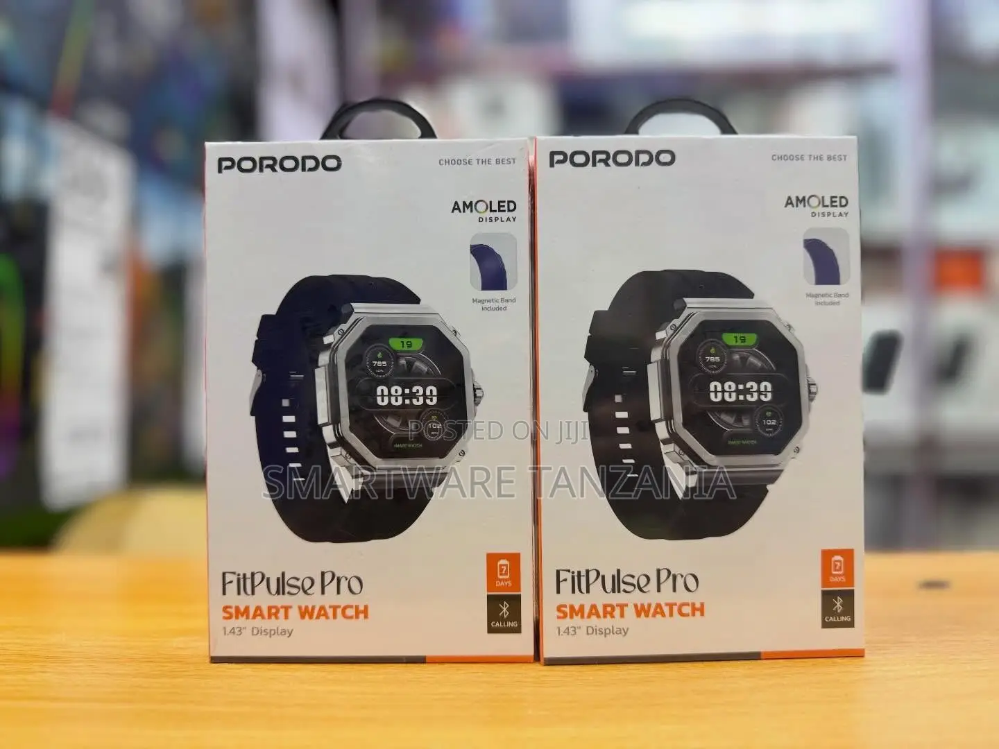 Porodo FitPulse Pro Smart Watch 1.43" AMOLED Display, Magnetic Band