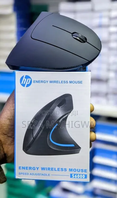 ​HP S6000 Ergonomic Wireless Mouse - Haimalizi Chaji & Inatunza Mkono