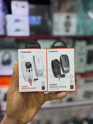 Porodo Wireless Mouse 1600DPI With Card Reader, Type-C and MicroSD