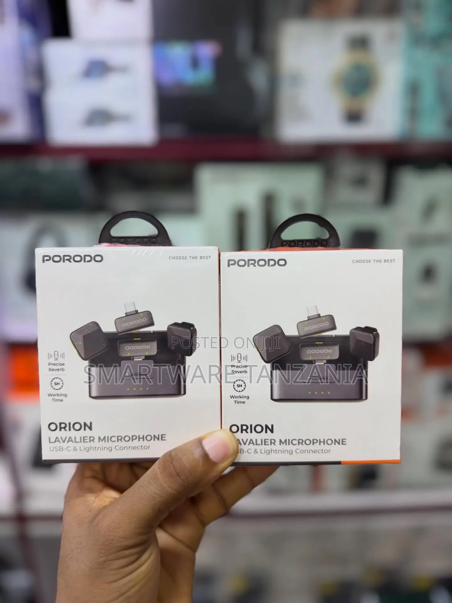 Porodo Orion Lavalier Microphone With USB-C and Lightning Connector