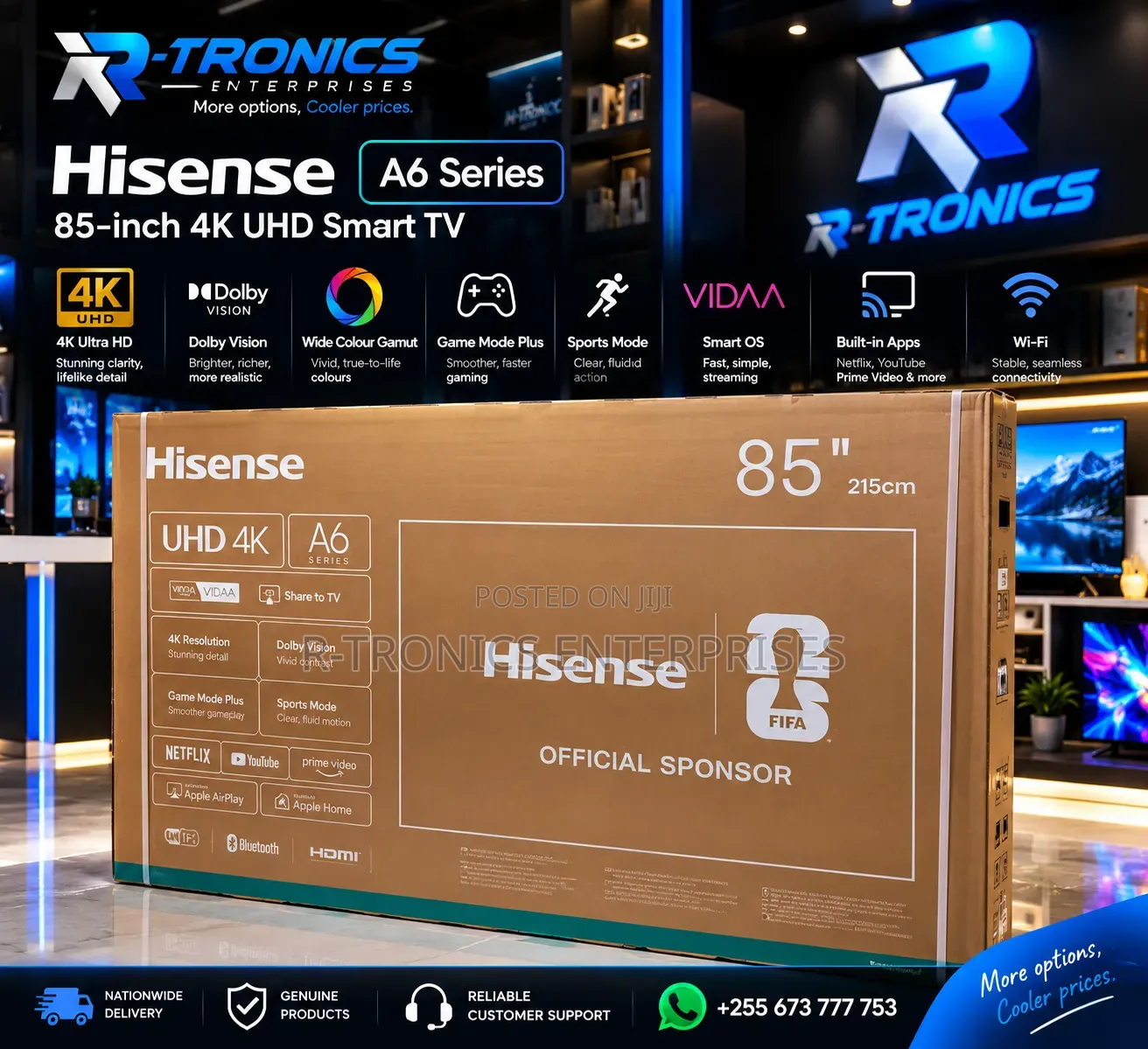 Hisense A6 Series 85-Inch 4K UHD Smart TV
