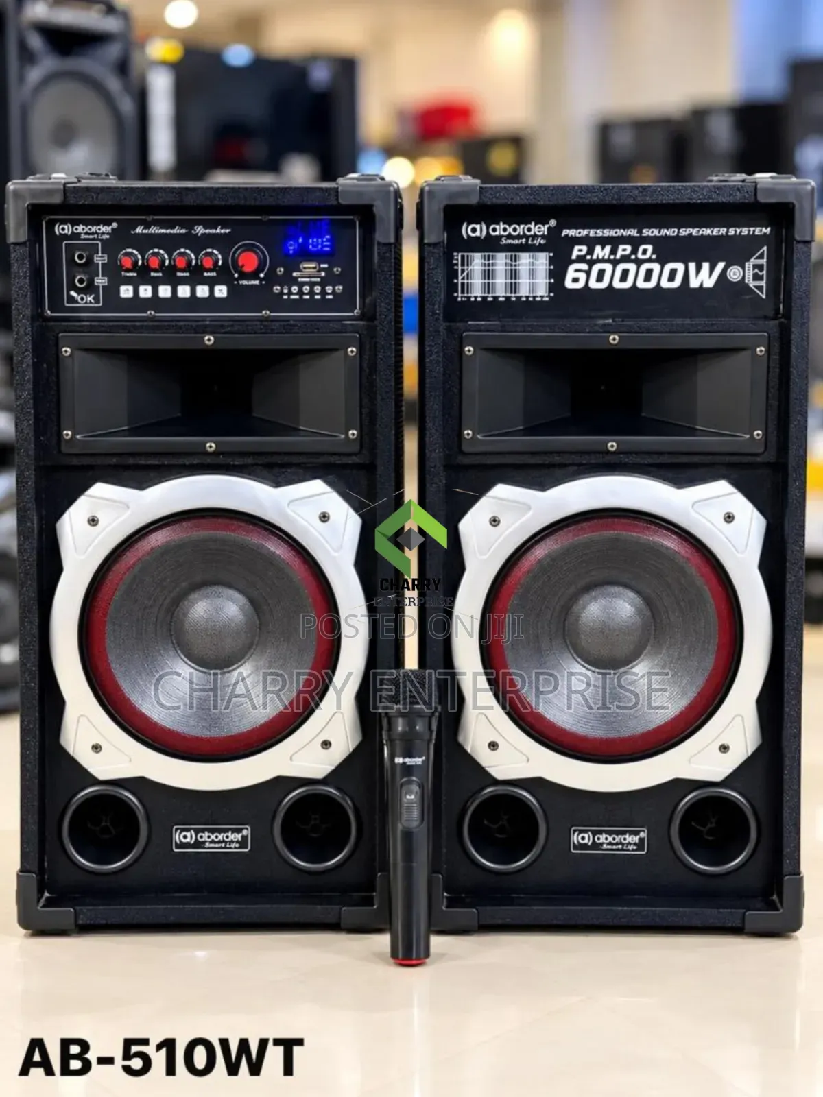 Aborder Speaker
AC/DC 60000W Yenye Nguvu With Microphone