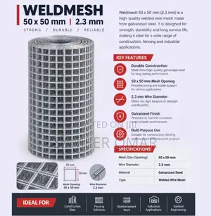 Weldmesh 50×50mm – 2.3mm Galvanized Wire Mesh