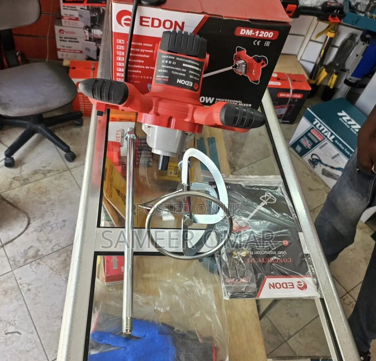 EDON DM-1200 Electric Paint & Cement Mixer 1200W