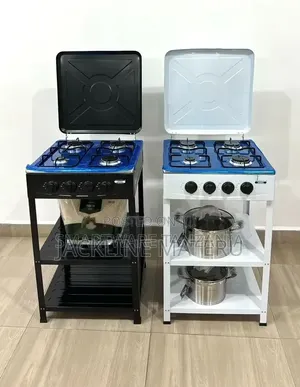 Ignas 4plate Gas Cooker Free Standing Shelves