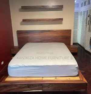 Modern Bed Ya Ukubwa Wa 5/6 Mbao Mninga Ni Imara Na Nzuri Sana