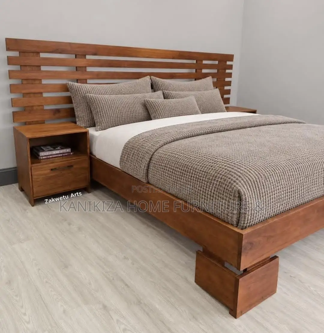 Modern and Unique Bed Size 5/6 Material Ni Mbao Ya Mninga