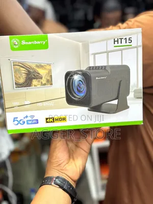 Smartbarry HT15 Portable 4K HDR Smart Projector With Dualband 5G Wi-Fi