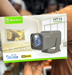 Smartbarry HT15 Portable 4K HDR Smart Projector With Dualband 5G Wi-Fi