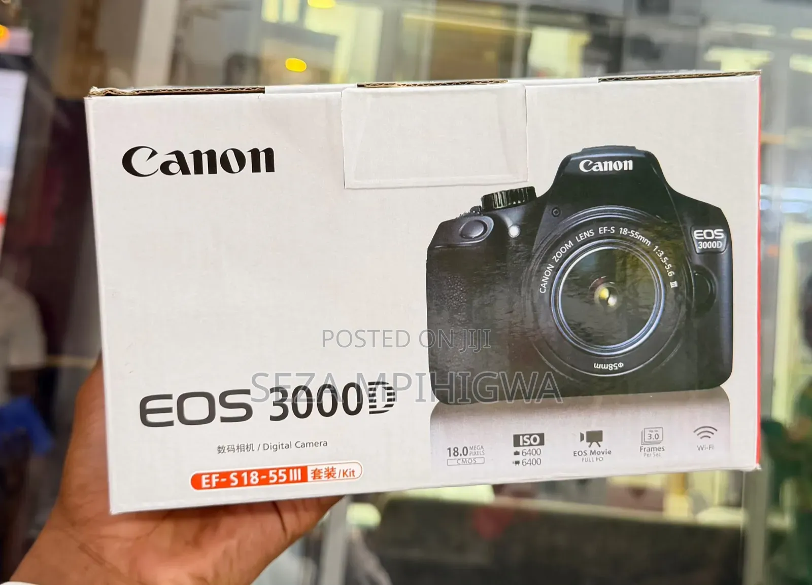 Canon EOS 3000D DSLR Camera + 18-55mm Lens With Wi-Fi (Brand New