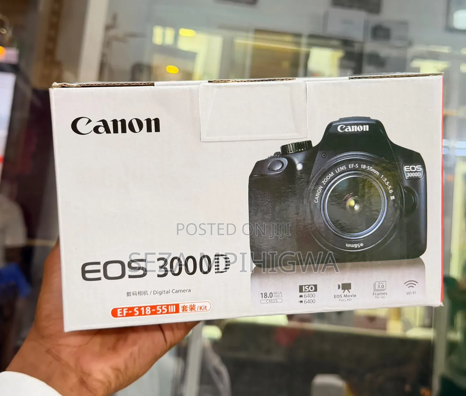 Canon EOS 3000D DSLR Camera + 18-55mm Lens With Wi-Fi (Brand New