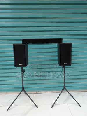 Firstech Portable PA Sound System With Speaker Stands (Heavy Duty)