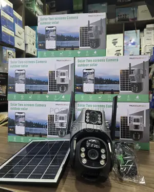Dual Lens PTZ Solar-Powered Outdoor Security Camera