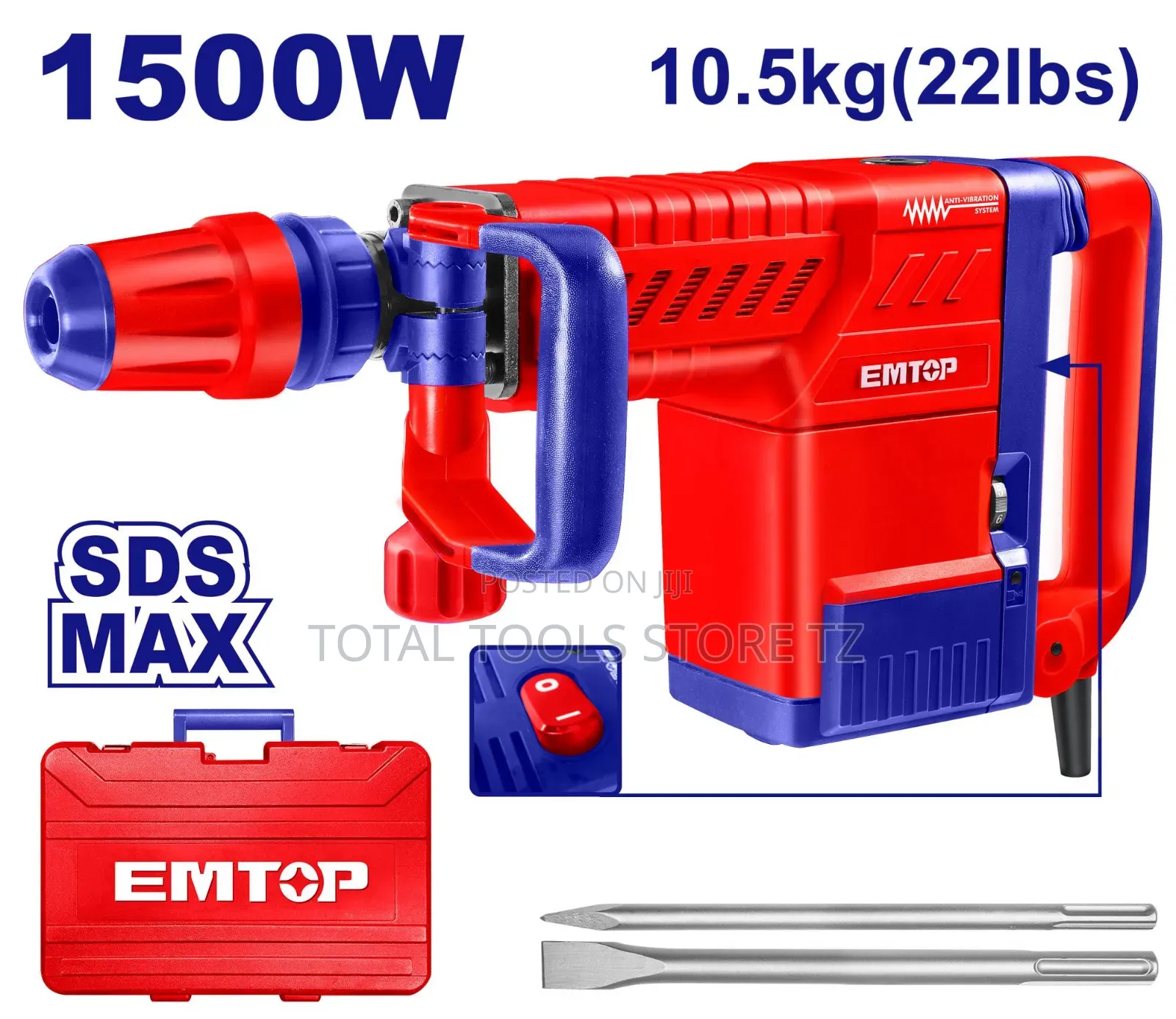 Emtop Demolition Breaker 1500W SDS Max