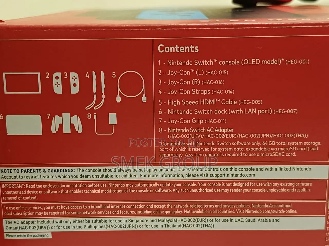 Nintendo Switch OLED Bundle With 5 Games & Extra Joy-Cons, Case, Etc.