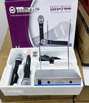 Omax DH-744 Dual Wireless Microphone System – For Church and Karaoke