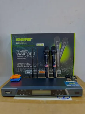 Shure GLX6 Dual Wireless Microphone System (2 Mics) – 200m Range