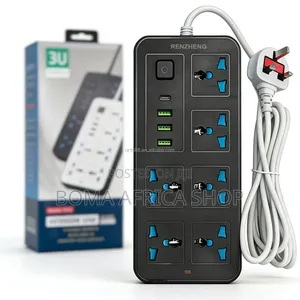6 2500W Universal Socket Extension 3M Electric Extension With Switch