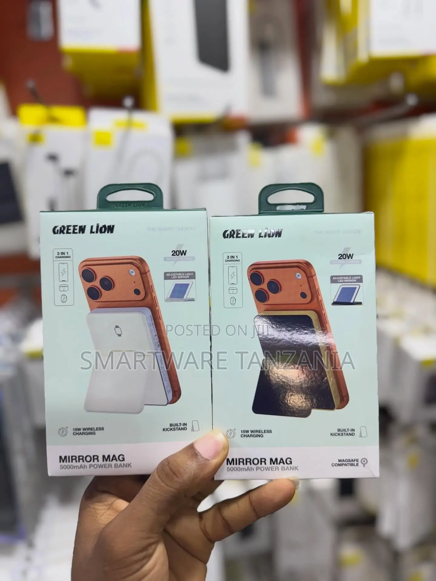 Green Lion Mirror Mag 5000mAh Power Bank With 20W Fast Charging