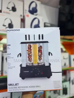 Porodo Grilljet Electric Rotisserie Kebab Grill, Auto-Rotating Skewers