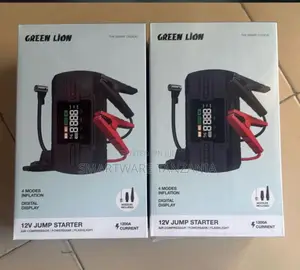 Green Lion 12V Jump Starter With Air Compressor 1200A, Digital Display