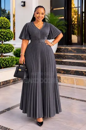 Graceful Waist-Belt Maxi Dress