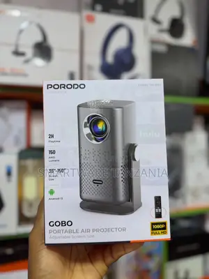 Porodo Gobo Portable Air Projector 1080P Full HD, 150 ANSI Lumens