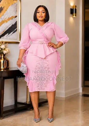 Sparkle Peplum Midi Dress