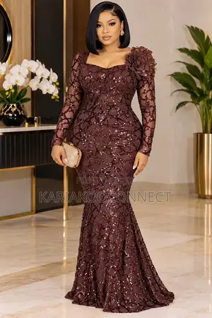Sequin Lace Mermaid Gown