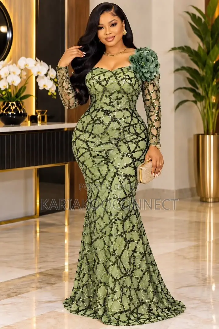 Sequin Lace Mermaid Gown
