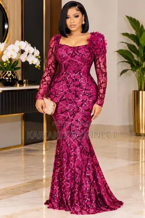 Sequin Lace Mermaid Gown
