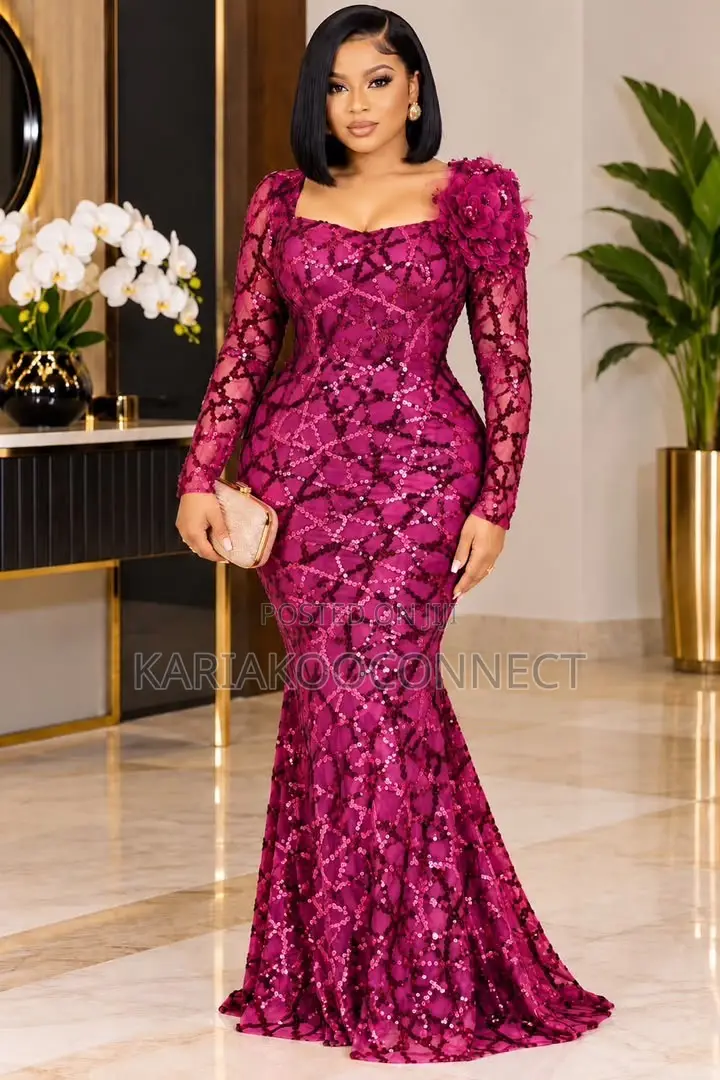 Sequin Lace Mermaid Gown