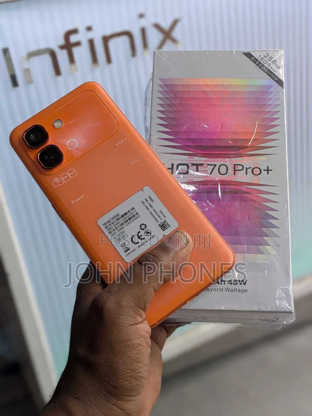 New Infinix Hot 70 Pro 5G+ 256 GB Orange