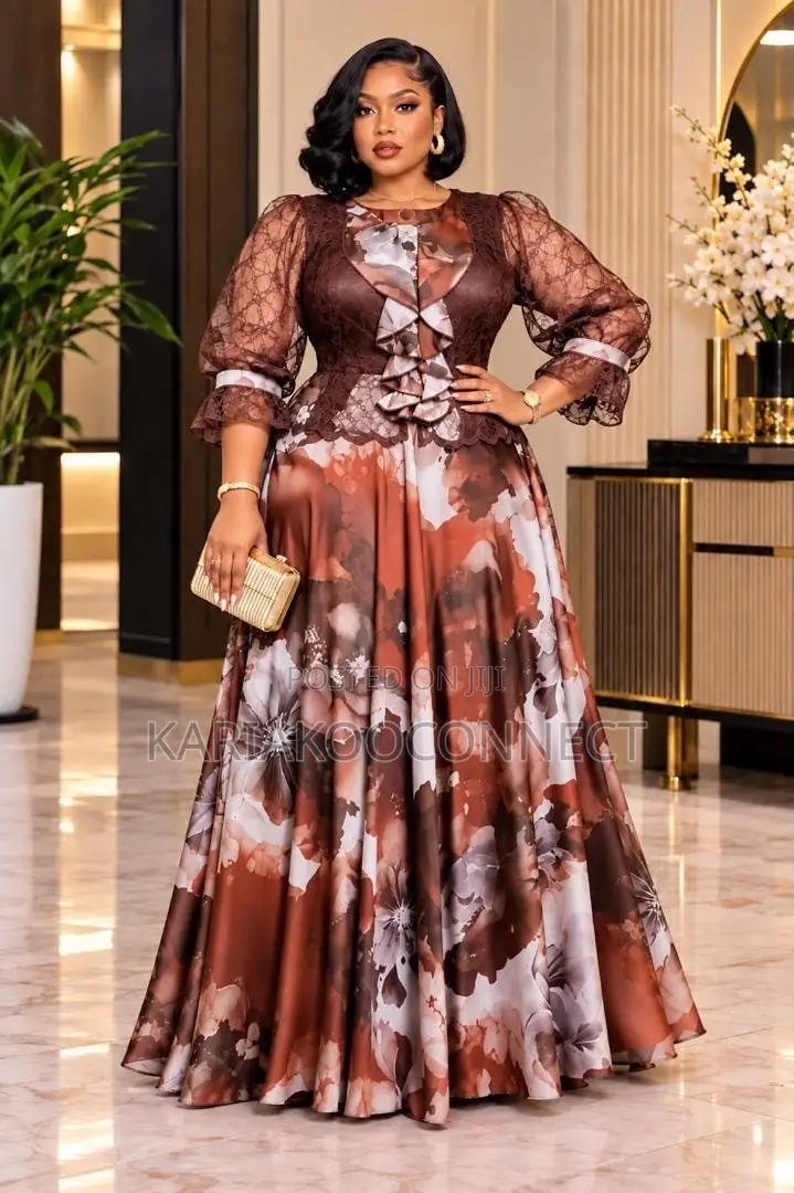 Floral Bow Front Maxi Gown
