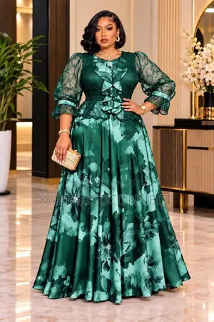 Floral Bow Front Maxi Gown