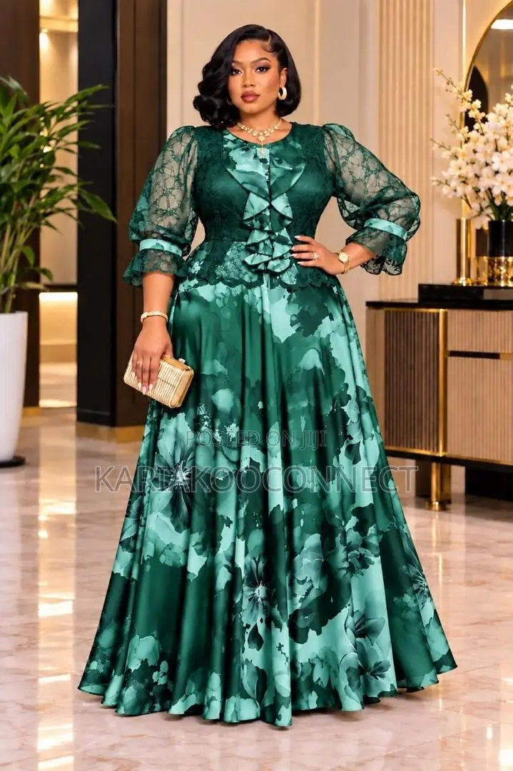 Floral Bow Front Maxi Gown
