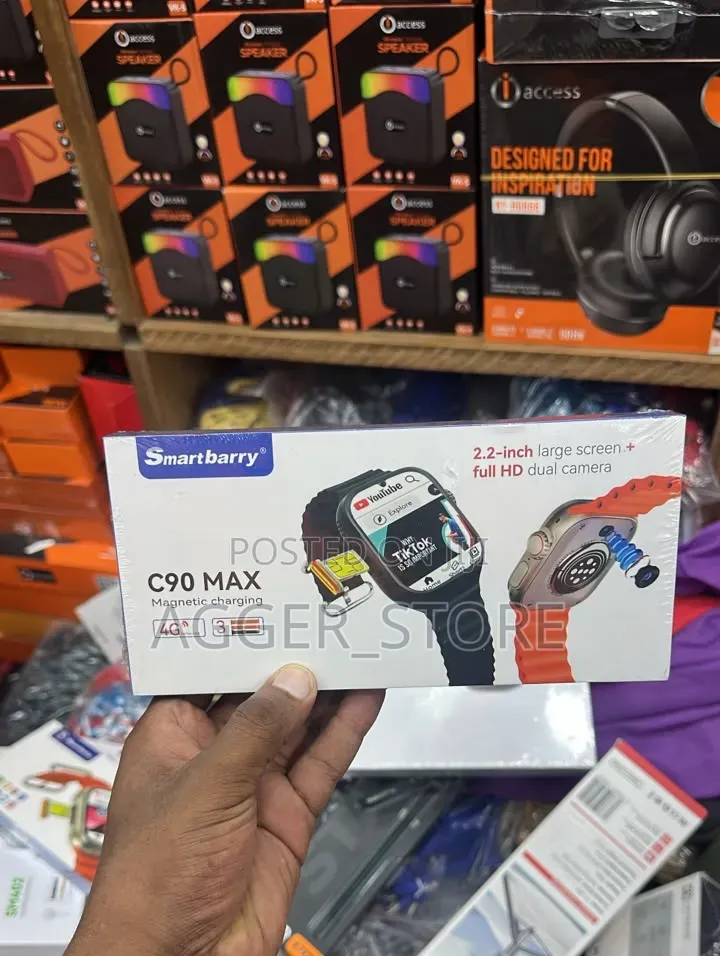 Smartbarry C90 Max, a 4g-Enabled Full Android Smartwatch(sim-Card)