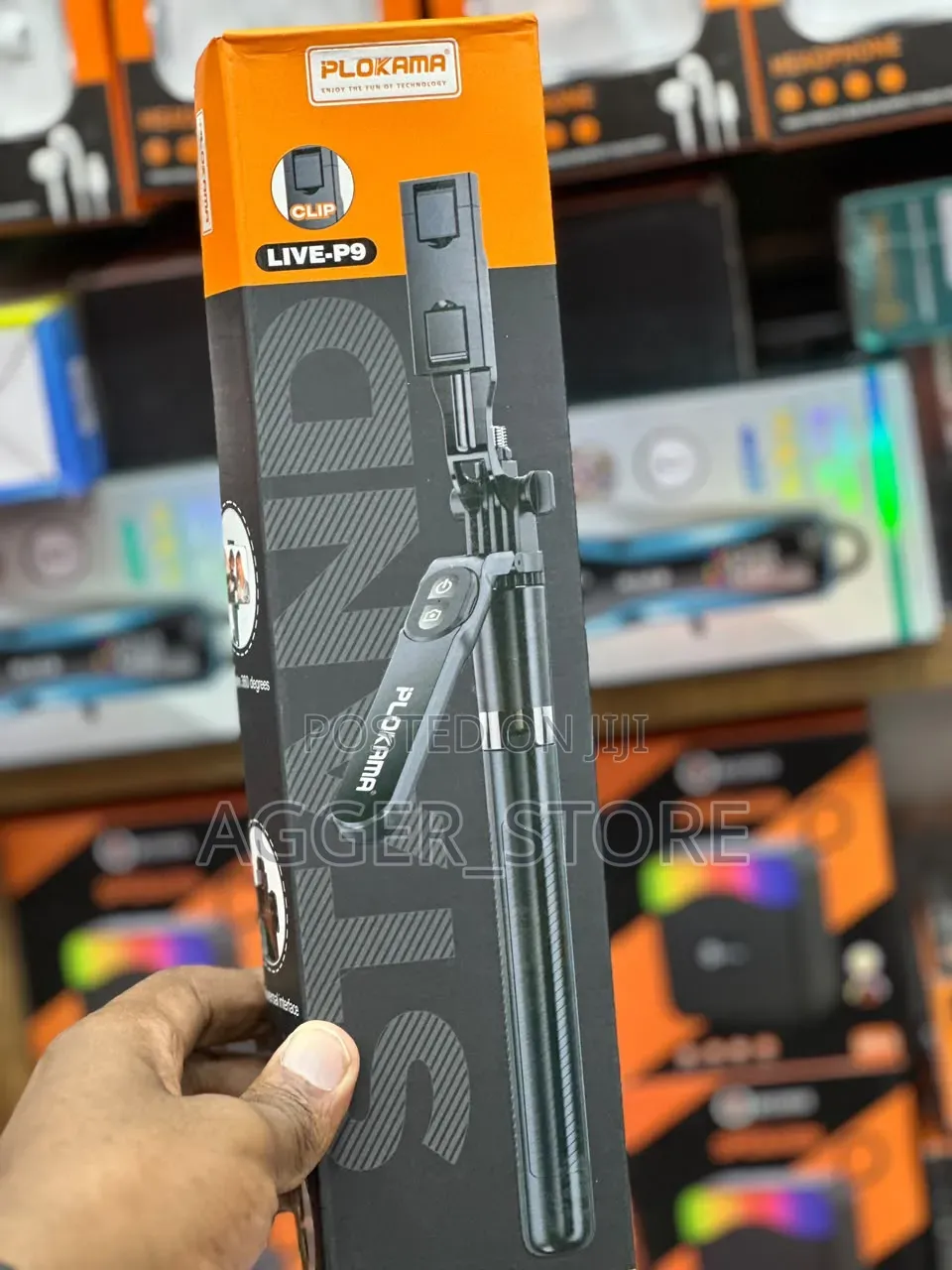 Plokama LIVE-P9 Pro Tripod Stand and Bluetooth Selfie Stick