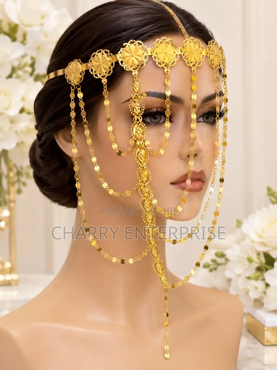 Luxury Bridal Headpiece TASSEL Hair Chain
