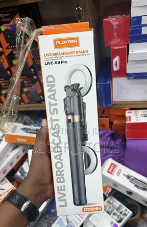 Plokama Live-K9 Pro Live Broadcast 1.7m Selfie Stick, Tripod