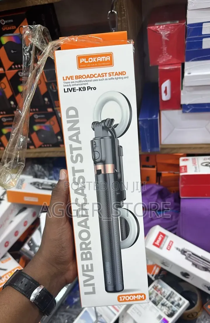 Plokama Live-K9 Pro Live Broadcast 1.7m Selfie Stick, Tripod