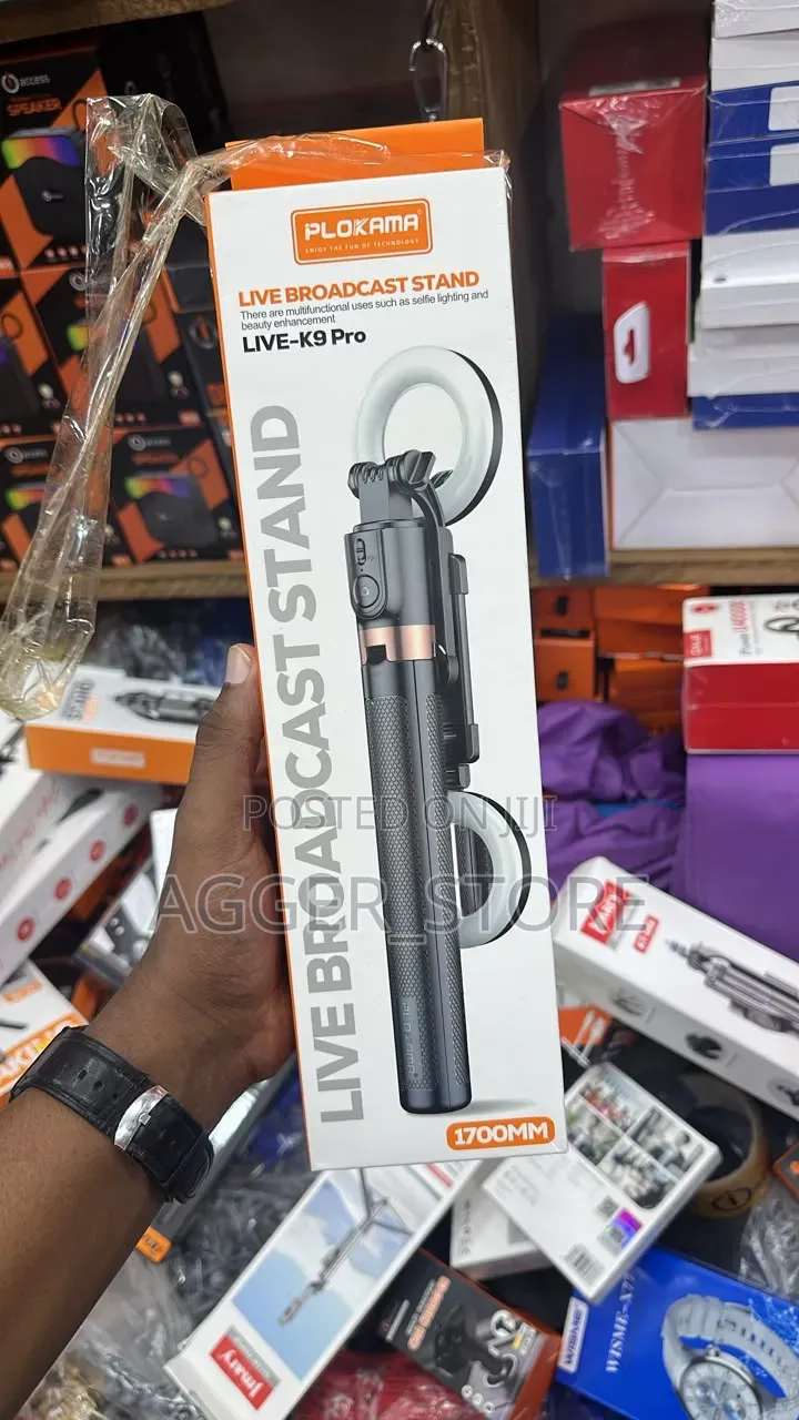 Plokama Live-K9 Pro Live Broadcast 1.7m Selfie Stick, Tripod