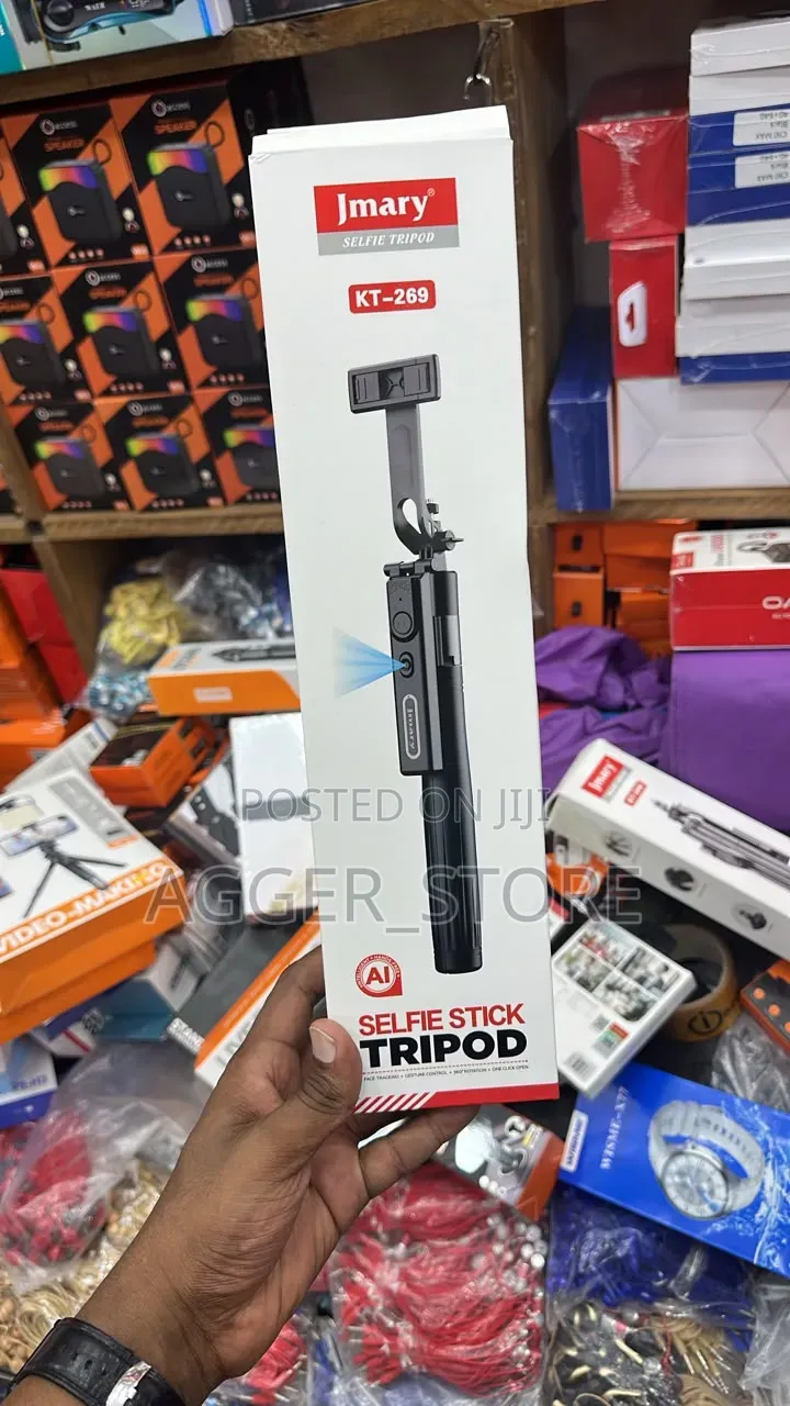 Jmary KT-269 Selfie Stick 3in1 AI Tracking Sensor,extended Pole,tripod