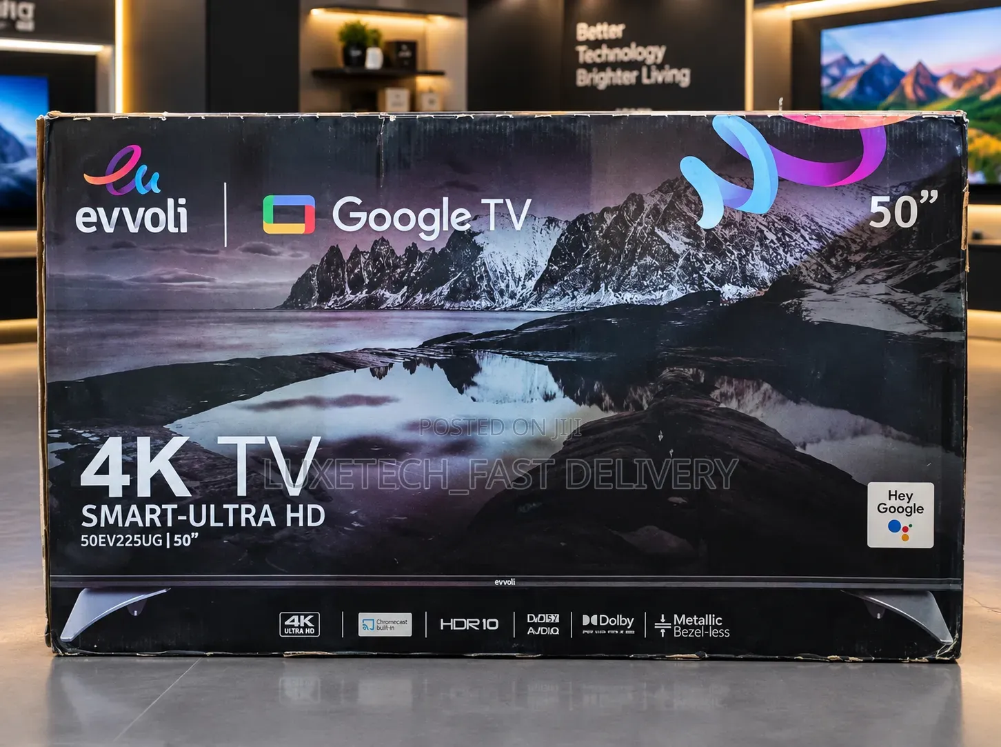 Evvoli 50 Inches Smart UHD Google TV 50EV225UG