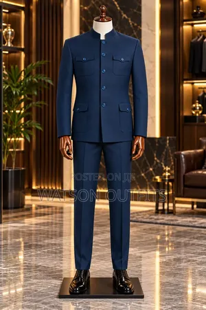 Men's Suits Safari Suti in Long-and Short-Sleeved Design