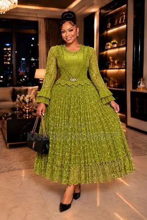 Pleated Maxi Dress With Star Sparkle Overlay
